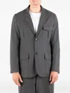Société Anonyme Patch-pocket Two-button Blazer In Gray
