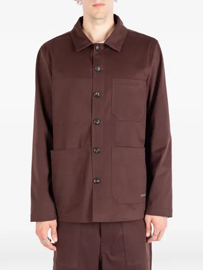 Société Anonyme Patch-pocket Cotton Jacket In Brown