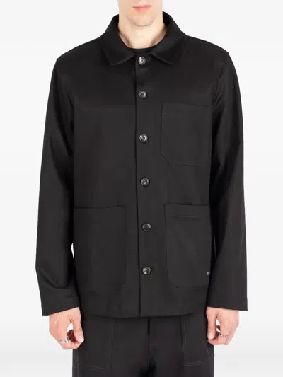 Société Anonyme Patch-pocket Shirt Jacket In Black