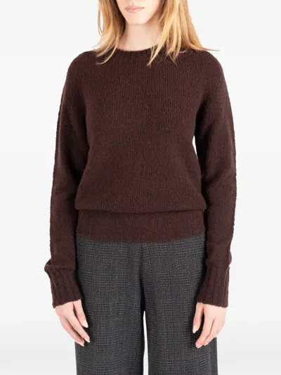 Société Anonyme Peggy Crew-neck Wool Sweater In Brown