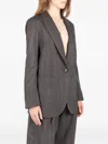 Société Anonyme Pinstripe Single-breasted Blazer In Gray
