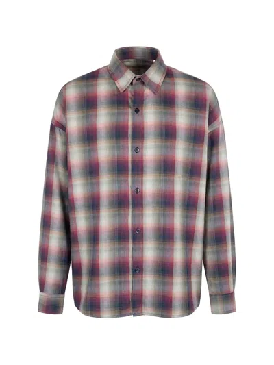 Société Anonyme Plaid Oversized Shirt In Blue