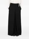 Société Anonyme Pleated-detail Long Skirt In Black
