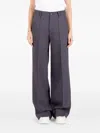 Société Anonyme Pleated Embroidered-pocket Trousers In Gray