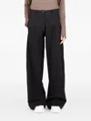 Société Anonyme Pleated Logo-embroidery Trousers In Black