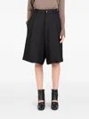 Société Anonyme Pleated Pocketed Tailored Shorts In Black