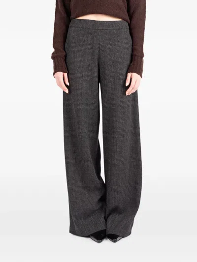 Société Anonyme Prince Of Wales Check Wool Trousers In Gray