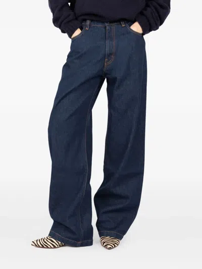 Société Anonyme Red Cross Cotton Jeans In Blue