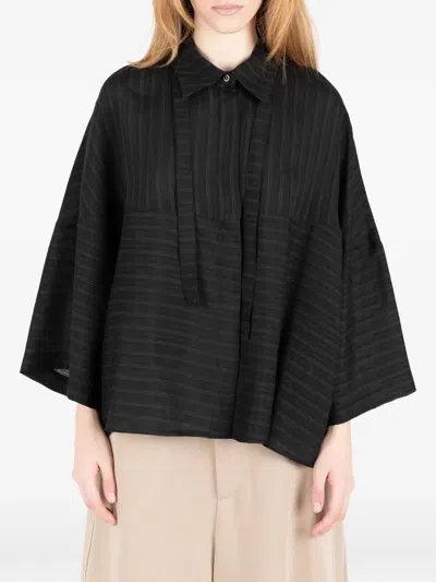 Société Anonyme Sakamoto Striped Shirt In Black