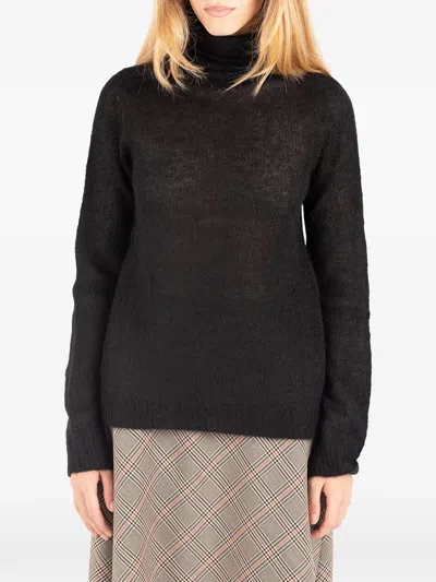 Société Anonyme Serena Roll-neck Knitted Sweater In Black