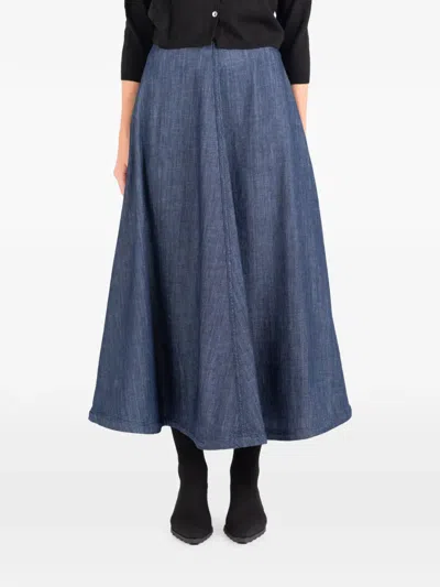 Société Anonyme Shibuya A-line Midi Skirt In Blue