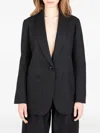 Société Anonyme Single-button Patch-pocket Blazer In Black