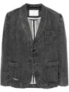 Société Anonyme Single-breasted Denim Blazer In Black