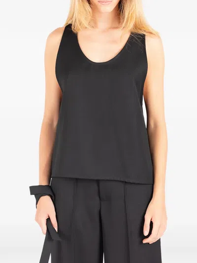 Société Anonyme Split-back Top In Black