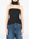 Société Anonyme Strapless Wool Top In Black