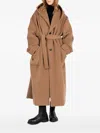 Société Anonyme Sunday Morning Hooded-belted Coat In Brown