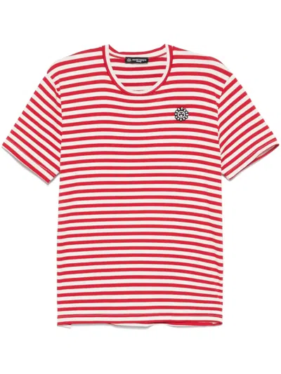 Société Anonyme Sunny Stripe T-shirt In Red