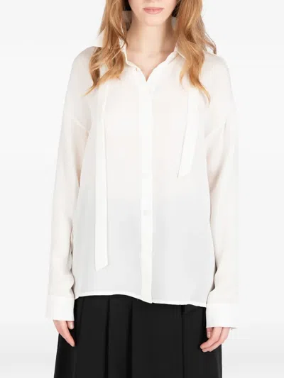 Société Anonyme Tie-detail Silk Shirt In White