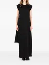 Société Anonyme Trinity Pocket Asymmetrical Maxi Dress In Black