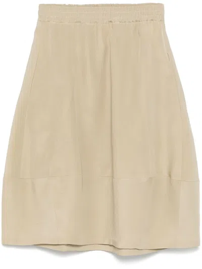 Société Anonyme Troisieme Midi Skirt In Neutrals