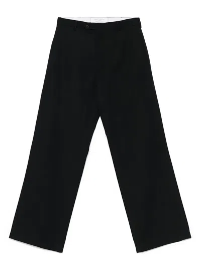 Société Anonyme Twill-weave Trousers In Black