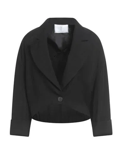 Société Anonyme Woman Blazer Black Size 2 Wool In Gray