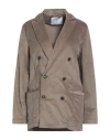 Société Anonyme Woman Blazer Taupe Size L Cotton, Elastane In Brown