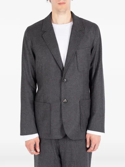 Société Anonyme Wool Notch-lapel Blazer In Gray
