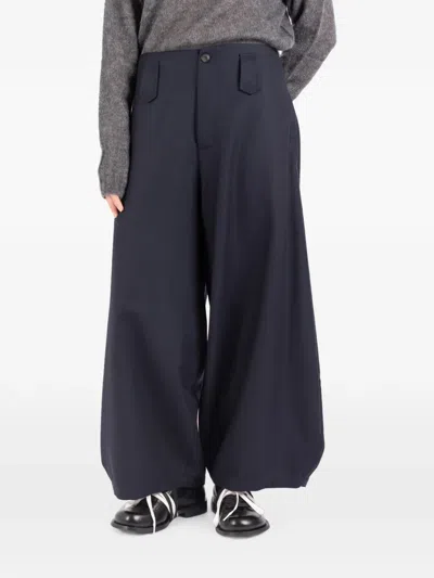 Société Anonyme Wool Palazzo Pants In Blue