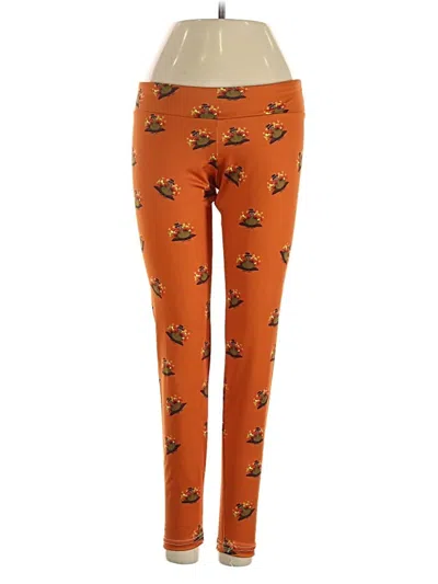 Pre-owned Society 6 Leggings In Orange