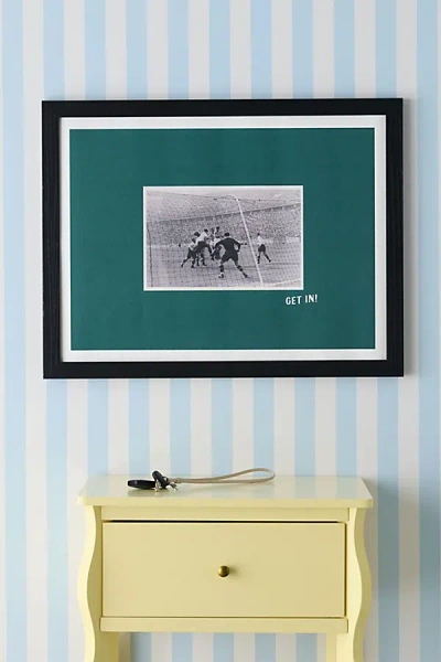 Society 6 Society6 Design Studio Soccer Goal Get In Art Print In Charcoal At Urban Outfitters In Multi
