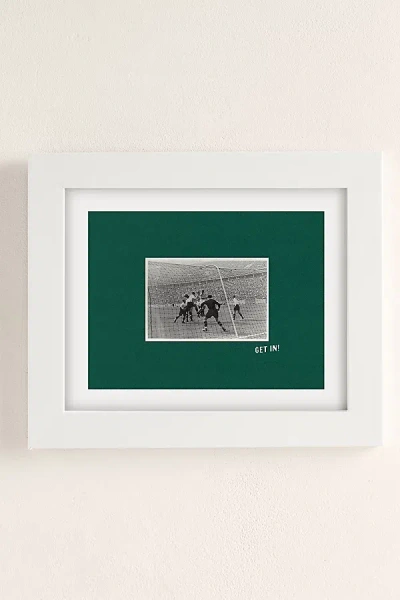 Society 6 Society6 Design Studio Soccer Goal Get In Art Print In Pearl At Urban Outfitters In Multi