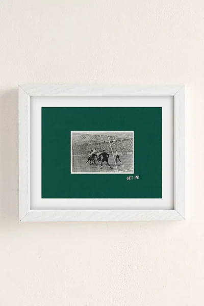 Society 6 Society6 Design Studio Soccer Goal Get In Art Print In White At Urban Outfitters In Multi