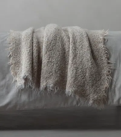 Society Limonta Alpaca Marmo Blanket In White