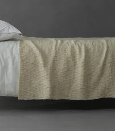 Society Limonta Alpaca-wool-silk Layal Blanket In White