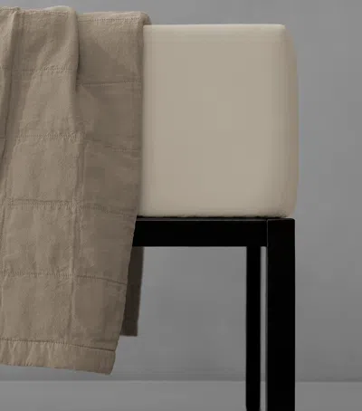 Society Limonta Cotton Nite King Fitted Sheet In White