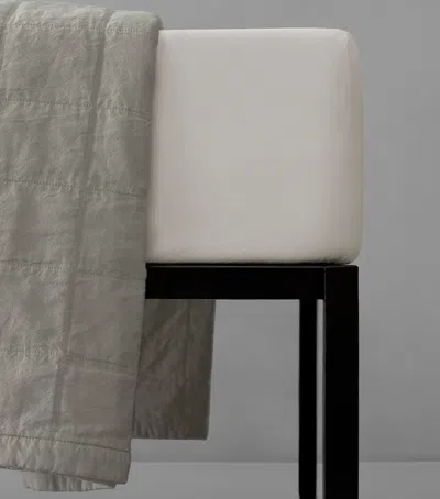 Society Limonta Cotton Nite Super King Fitted Sheet In White