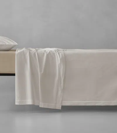 Society Limonta Cotton Nite Super King Flat Sheet In White