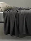 Society Limonta Free New Cotton Bedspread, King/queen In Antracite