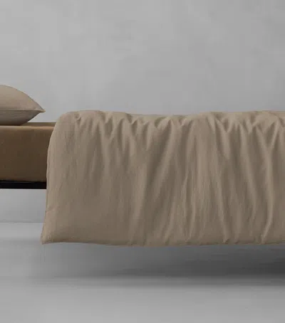 Society Limonta Linen Rem King Duvet Cover Set In Brown