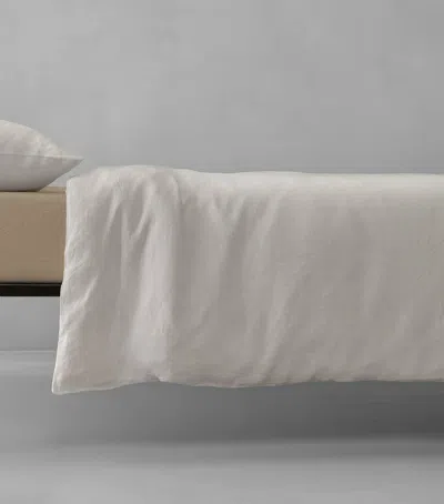 Society Limonta Linen Rem King Duvet Cover Set In White