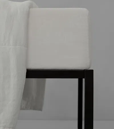 Society Limonta Linen Rem King Fitted Sheet In White