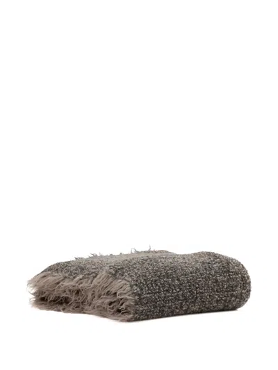 Society Limonta Multi Textured Fringed Blanket (130cm X 180cm)