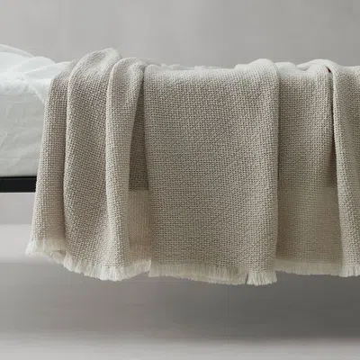 Society Limonta Nid Wool Blanket, King/queen In Mastice