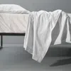Society Limonta Nite Cotton Flat Sheet, King/queen In Bianco