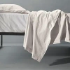 Society Limonta Nite Cotton Flat Sheet, King/queen In Marmo