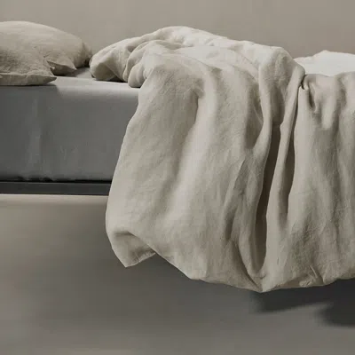 Society Limonta Rem Linen Duvet Cover, Queen In Mastice