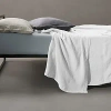 Society Limonta Rem Linen Flat Sheet, King/queen In Bianco
