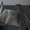 Society Limonta Rem Linen Pillowcase Pair, Queen In Fumo