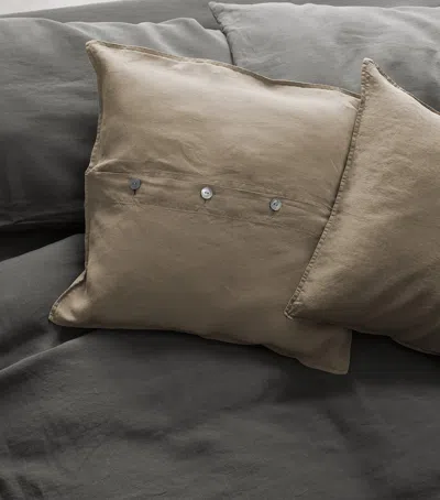 Society Limonta Set Of 2 Linen Rem Cushions In Brown